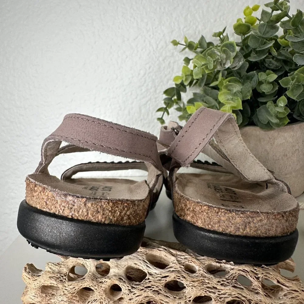 Naot - Leather Ankle Strap Sandals - Mabel - Stone Coal - EU 37 US 6-6.5 - Picture 5 of 9